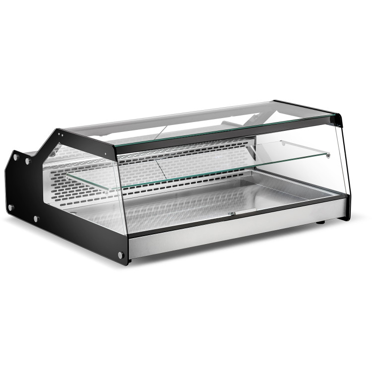 Display Merchandiser Fridge 148 litres 1 shelf + 3xGN1/1 bottom shelf Stainless Steel & Black - CECW170