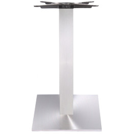 Brushed steel Table base Square 400mm Standard height - CED002A