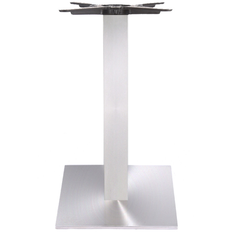 Brushed steel Table base Square 400mm Standard height - CED002A