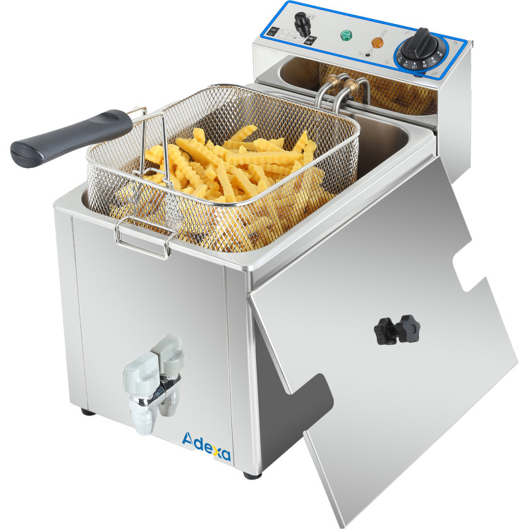 Commercial Electric Deep Fryer Countertop Single Tank 10 Litres 265x490x360mm - CEAFR006 Commercial Electric Deep Fryer Countertop Single Tank 10 Litres 265x490x360mm - CEAFR006
