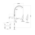 6-Inch Mini Dual Temperature Pre-Rinse Faucet with Spray Valve and 8" Swing Faucet Deck Mount Chrome Plated Brass | CaterEq CE5809A08 6-Inch Mini Dual Temperature Pre-Rinse Faucet with Spray Valve and 8" Swing Faucet Deck Mount Chrome Plated Brass | CaterEq CE5809A08