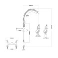 6-Inch Mini Dual Temperature Pre-Rinse Faucet with Spray Valve Deck Mount Chrome Plated Brass | CaterEq CE5809A