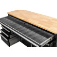 B GRADE Heavy Duty Steel Rolling Tool Chest with Wooden Worktop 6 Drawers 1 Double-Door Side Cabinet 1674x489x907mm Black | CaterEq 602038ABLACK B GRADE B GRADE Heavy Duty Steel Rolling Tool Chest with Wooden Worktop 6 Drawers 1 Double-Door Side Cabinet 1674x489x907mm Black | CaterEq 602038ABLACK B GRADE