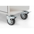Heavy Duty Steel Rolling Tool Chest with Wooden Worktop 6 Drawers 1 Double-Door Side Cabinet 1674x489x907mm Stainless Steel | CaterEq CE602038ASILVER