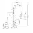 Mini Single Hole Deck Mount Dual Temperature High-Pressure Pre-Rinse Faucet with 8" Swing Nozzle Chrome Plated Brass | CaterEq CE6801A08 Mini Single Hole Deck Mount Dual Temperature High-Pressure Pre-Rinse Faucet with 8" Swing Nozzle Chrome Plated Brass | CaterEq CE6801A08