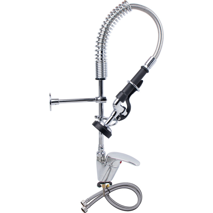 Mini Single Hole Deck Mount Dual Temperature High-Pressure Pre-Rinse Faucet Chrome Plated Brass | CaterEq CE6801A Mini Single Hole Deck Mount Dual Temperature High-Pressure Pre-Rinse Faucet Chrome Plated Brass | CaterEq CE6801A