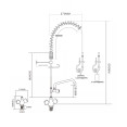 Single Hole Deck Mount Dual Temperature High-Pressure Pre-Rinse Faucet with 8" Swing Nozzle Chrome Plated Brass | CaterEq CE6802A08 Single Hole Deck Mount Dual Temperature High-Pressure Pre-Rinse Faucet with 8" Swing Nozzle Chrome Plated Brass | CaterEq CE6802A08
