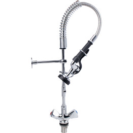 Single Hole Deck Mount Dual Temperature High-Pressure Pre-Rinse Faucet Chrome Plated Brass | CaterEq CE6802A Single Hole Deck Mount Dual Temperature High-Pressure Pre-Rinse Faucet Chrome Plated Brass | CaterEq CE6802A