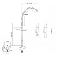 Single Hole Deck Mount Dual Temperature High-Pressure Pre-Rinse Faucet Chrome Plated Brass | CaterEq CE6802A Single Hole Deck Mount Dual Temperature High-Pressure Pre-Rinse Faucet Chrome Plated Brass | CaterEq CE6802A
