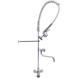 Standard Pre Rinser with Compression Cartridge and Rotary Handle & 12" Swing Nozzle Chrome Plated Brass | CaterEq CE6902A12 Standard Pre Rinser with Compression Cartridge and Rotary Handle & 12" Swing Nozzle Chrome Plated Brass | CaterEq CE6902A12