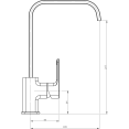 Basin Mixer Tap with Stainless Steel Spout Single Lever Chrome - CE70248001