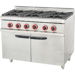 Commercial Gas Range with Cabinet 6 Burners 24kW 1050x700x900mm| CaterEq CE70QA6MS Commercial Gas Range with Cabinet 6 Burners 24kW 1050x700x900mm| CaterEq CE70QA6MS