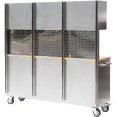 Heavy Duty Steel Rolling Tool Chest with Wooden Worktop 15 Drawers 3 Overhead Cabinets 1978x510x1828mm Stainless Steel | CaterEq CE722038APSILVER Heavy Duty Steel Rolling Tool Chest with Wooden Worktop 15 Drawers 3 Overhead Cabinets 1978x510x1828mm Stainless Steel | CaterEq CE722038APSILVER