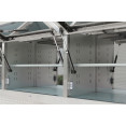 Heavy Duty Steel Rolling Tool Chest with Wooden Worktop 15 Drawers 3 Overhead Cabinets 1978x510x1828mm Stainless Steel | CaterEq CE722038APSILVER Heavy Duty Steel Rolling Tool Chest with Wooden Worktop 15 Drawers 3 Overhead Cabinets 1978x510x1828mm Stainless Steel | CaterEq CE722038APSILVER
