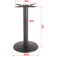 Black Cast Iron Table base Round Ø430mm Standard height - CEA001A Black Cast Iron Table base Round Ø430mm Standard height - CEA001A