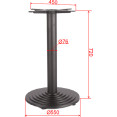Black Cast Iron Table Base Round Ø550x720mm | CaterEq CEA006B