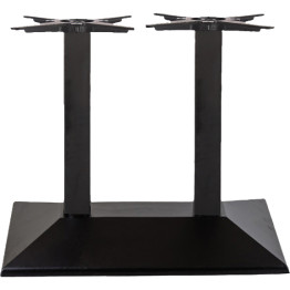 Black Cast Iron Twin Column Table Base Square 750x400x720mm | CaterEq CEA044A