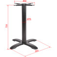 Black Cast Iron Table Base Cross-Base 620x720mm | CaterEq CEA051 Black Cast Iron Table Base Cross-Base 620x720mm | CaterEq CEA051