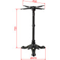 Black Cast Iron Table Base Tri-Leg 470x720mm | CaterEq CEA082 Black Cast Iron Table Base Tri-Leg 470x720mm | CaterEq CEA082