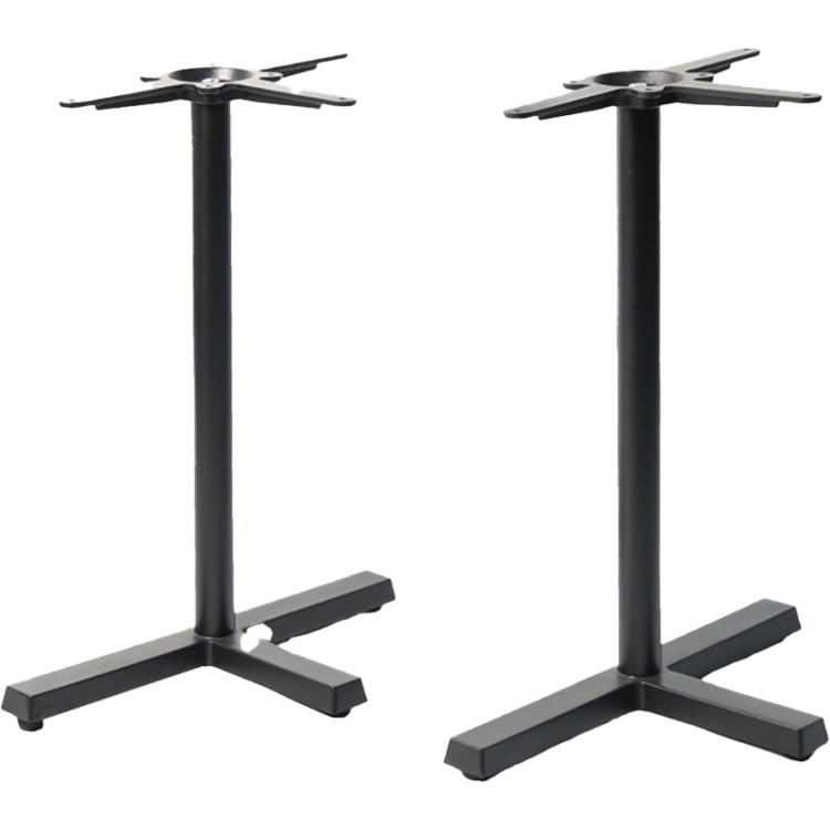 Black Cast Iron Twin Cross-Base Table Stands 2 x 600x270x720mm | CaterEq CEA120C Black Cast Iron Twin Cross-Base Table Stands 2 x 600x270x720mm | CaterEq CEA120C