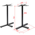 Black Cast Iron Twin Cross-Base Table Stands 2 x 600x270x720mm | CaterEq CEA120C Black Cast Iron Twin Cross-Base Table Stands 2 x 600x270x720mm | CaterEq CEA120C