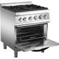 Professional Gas range 4 burners 30kW Electric oven 5.8kW 700mm Depth - CEADX705A