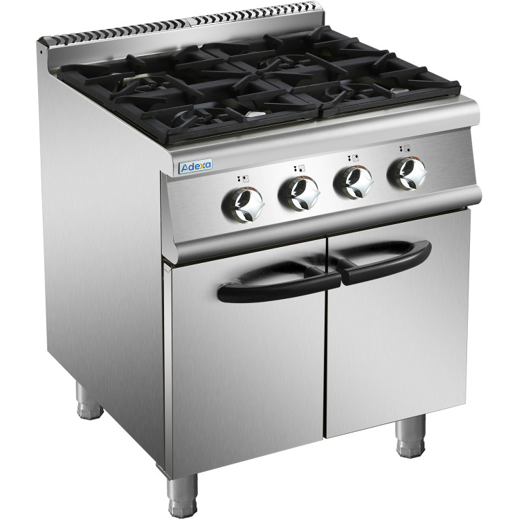 B GRADE Professional Gas range 4 burners 30kW with Cabinet 700mm Depth | CaterEq ADX705B B GRADE B GRADE Professional Gas range 4 burners 30kW with Cabinet 700mm Depth | CaterEq ADX705B B GRADE