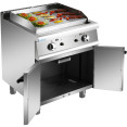 Professional Gas Griddle with Cabinet Base 9.2kW Smooth/Ribbed 700mm Depth - CEADX706