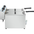 Commercial Electric Deep Fryer Countertop Double Tank 2x10 Litres 530x490x360mm - CEAFR008