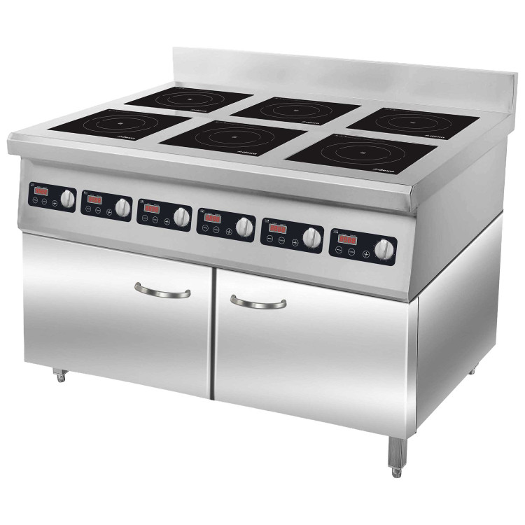 Commercial 6 Zone Induction Range 16.8kW 6 × 2.8kW 1100mm 220V | CaterEq CEALTAY400