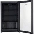 108lt Beer bottle cooler Glass door Black - AX108BVC