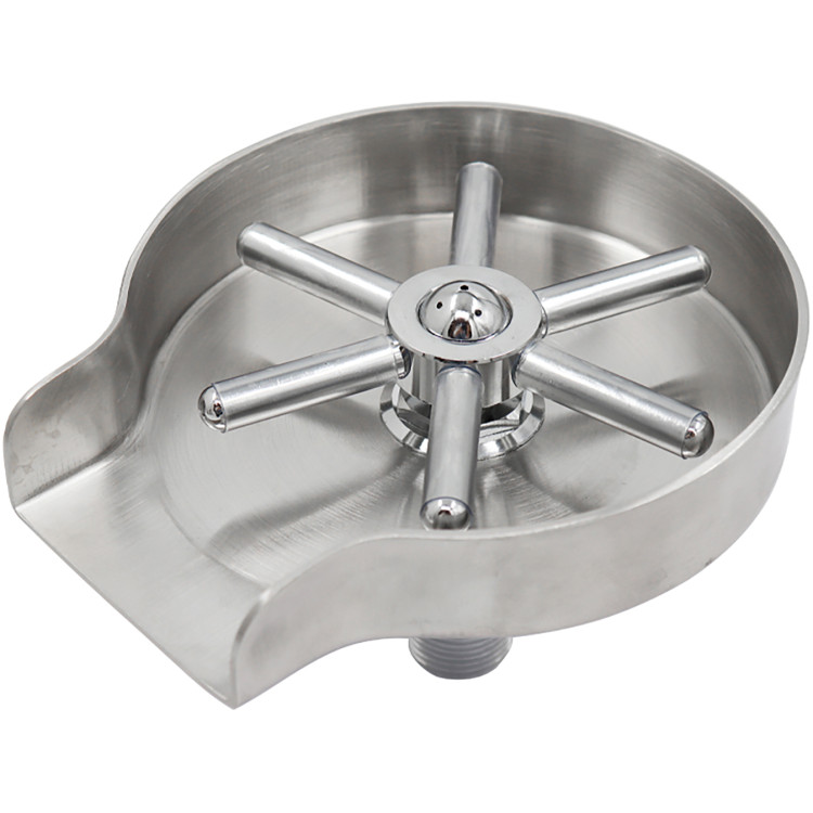 Non-Rotating Glass Rinser Stainless Steel 140mm | CaterEq CEB1316