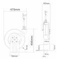 20M Epoxy-Coated Steel Hose Reel Swing Bracket Automatic Rewind Black | CaterEq CEB71100120M