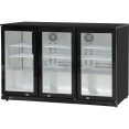 Back bar cooler 3 hinged doors 300 litres Black - CEBBC3