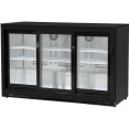 Back bar cooler 3 Sliding doors 300 litres Black - CEBBC3S