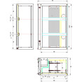 Back bar cooler 3 sliding doors 312 litres Stainless steel - CESSBC03PS