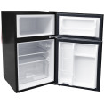 Double Door Retro Refrigerator with Freezer 90 Litre Black - CEBCD90