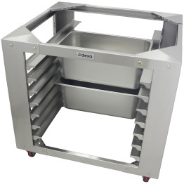 Combi/Convection Oven Base with GN Pan Rack Stainless Steel 7 Layers Mobile with Wheels Fits GN 1/1 Pans| CaterEq CEBCF95N Combi/Convection Oven Base with GN Pan Rack Stainless Steel 7 Layers Mobile with Wheels Fits GN 1/1 Pans| CaterEq CEBCF95N