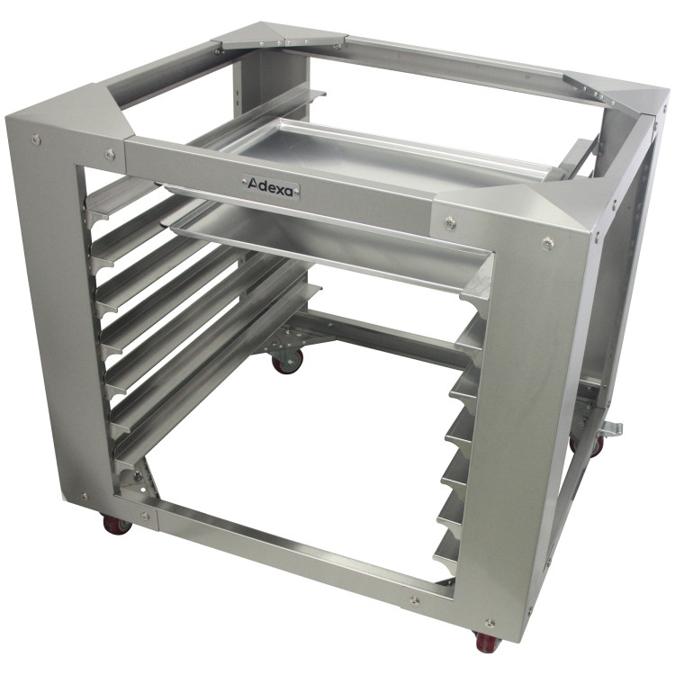 Combi/Convection Oven Base with GN Pan Rack Stainless Steel 7 Layers Mobile with Wheels Fits 400×600 mm Pans | CaterEq CEBCF95 Combi/Convection Oven Base with GN Pan Rack Stainless Steel 7 Layers Mobile with Wheels Fits 400×600 mm Pans | CaterEq CEBCF95