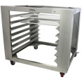 Combi/Convection Oven Base with GN Pan Rack Stainless Steel 7 Layers Mobile with Wheels Fits 400×600 mm Pans | CaterEq CEBCF95 Combi/Convection Oven Base with GN Pan Rack Stainless Steel 7 Layers Mobile with Wheels Fits 400×600 mm Pans | CaterEq CEBCF95