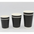 500pcs Compostable Coffee Cups Double wall 16oz/473ml Black - CEBDW16OZ 500pcs Compostable Coffee Cups Double wall 16oz/473ml Black - CEBDW16OZ