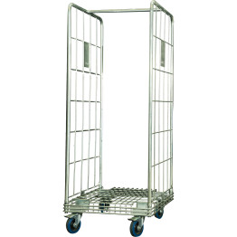 Commercial 2-Sided Roll Cage Trolley Zinc-Plated Steel 360kg Capacity 680x900x1720mm | CaterEq CEBHK01