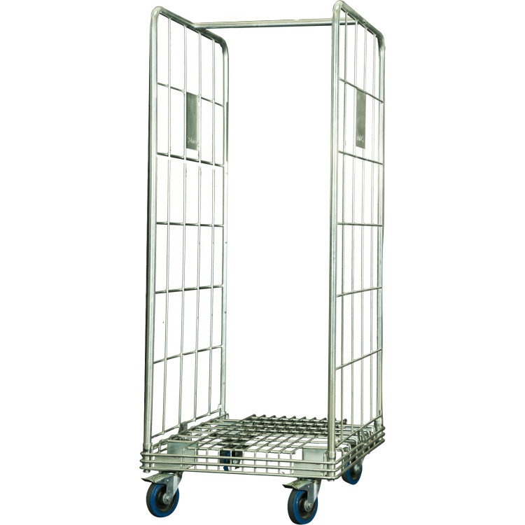 Commercial 2-Sided Roll Cage Trolley Zinc-Plated Steel 360kg Capacity 680x900x1720mm | CaterEq CEBHK01