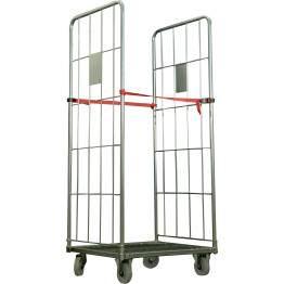 Commercial 2-Sided Roll Cage Trolley Zinc-Plated Steel 300kg Capacity 800x800x1800mm | CaterEq CEBHK109