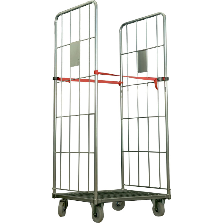 Commercial 2-Sided Roll Cage Trolley Zinc-Plated Steel 300kg Capacity 800x800x1800mm | CaterEq CEBHK109