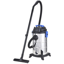Multi-use Stainless Steel Wet & Dry Vacuum Cleaner with External Power Socket 30L 1200W | CaterEq CEBJ1922A