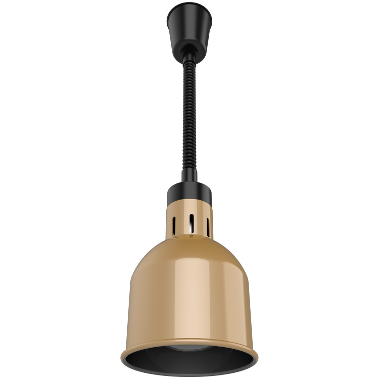 Single Head Hanging Warming Lamp Infrared Food Warmer Ø170×261mm Copper Finish | CaterEq CEBL1207