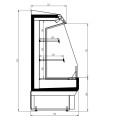 Wall Cabinet Multi Deck Refrigerator Night Curtain Black 1220x700x1470mm | CaterEq CEBLUEL202
