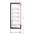 Wall Cabinet Multi Deck Refrigerator Night Curtain Black 1000x700x1980mm | CaterEq CEBLUEL204 Wall Cabinet Multi Deck Refrigerator Night Curtain Black 1000x700x1980mm | CaterEq CEBLUEL204