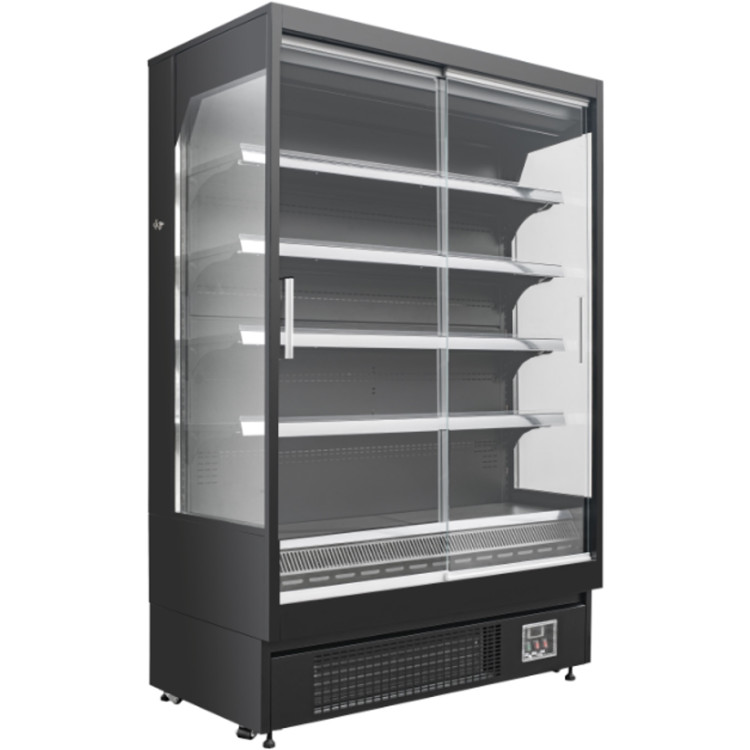 Wall Cabinet Multi Deck Refrigerator With Full Glass Door Black 1524x700x2000mm | CaterEq CEBLUEL208 Wall Cabinet Multi Deck Refrigerator With Full Glass Door Black 1524x700x2000mm | CaterEq CEBLUEL208